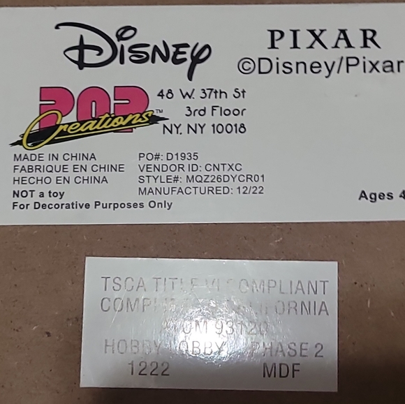 NWT, Disney Pixar CARS Wood Art Decor - Picture 3 of 5